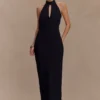Mierah Halter Midi Dress – Black Mierah Halter Midi Dress – Black