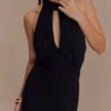 Mierah Halter Midi Dress – Black Mierah Halter Midi Dress – Black