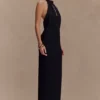 Mierah Halter Midi Dress – Black Mierah Halter Midi Dress – Black