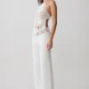 Miley Crochet Waistband Straight Leg Pant – Ivory Miley Crochet Waistband Straight Leg Pant – Ivory