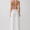 Miley Crochet Waistband Straight Leg Pant – Ivory Miley Crochet Waistband Straight Leg Pant – Ivory