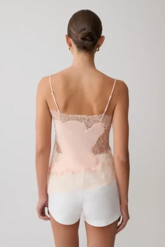 Miriam Satin & Lace Camisole – Peach