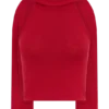 Misty Halter Backless Knit Top – Red Misty Halter Backless Knit Top – Red