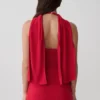 Misty Halter Backless Knit Top – Red Misty Halter Backless Knit Top – Red