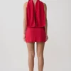 Misty Halter Backless Knit Top – Red Misty Halter Backless Knit Top – Red