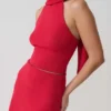 Misty Halter Backless Knit Top – Red Misty Halter Backless Knit Top – Red