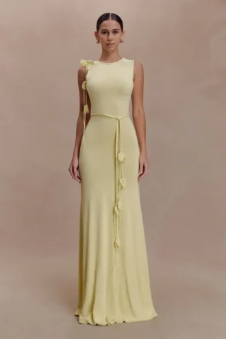 Monay Tulip Maxi Dress – Lemon