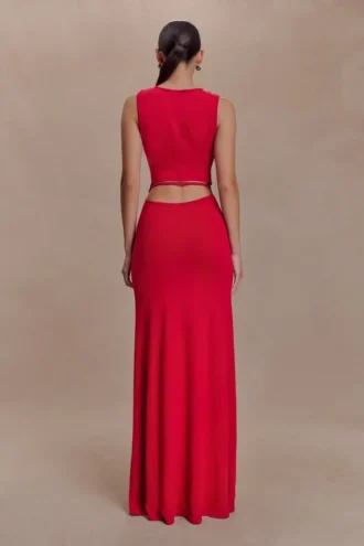 Monay Tulip Maxi Dress – Raspberry