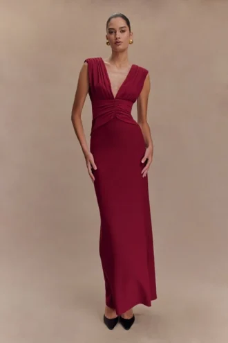 Monique Maxi Dress – Plum