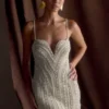 Naveena Embellished Mini Dress – Silver Naveena Embellished Mini Dress – Silver