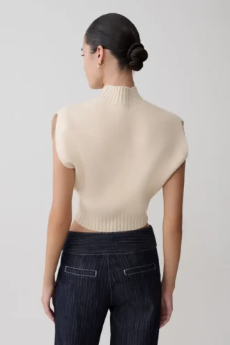 Niko Knit Oversized Top – Ivory