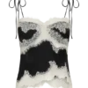 Nina Satin And Lace Camisole – Black/Ivory Nina Satin And Lace Camisole – Black/Ivory