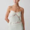 Nina Satin And Lace Camisole – Sage