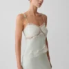 Nina Satin And Lace Camisole – Sage