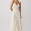 Odette Floral Lace Midi Dress – Buttermilk