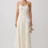 Odette Floral Lace Midi Dress – Buttermilk
