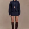 Olandria Oversized Jacket Top – Washed Indigo Blue Olandria Oversized Jacket Top – Washed Indigo Blue