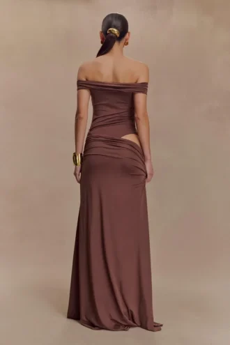 Oliver Slinky Maxi Dress – Chocolate