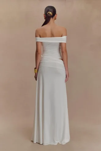Oliver Slinky Maxi Dress – White