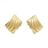 Olympia Textured Square Earrings – Gold