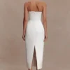 Ophelia Peplum Satin Maxi Dress – Ivory