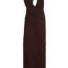 Oria Chiffon Maxi Dress – Cacao Brown