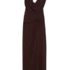 Oria Chiffon Maxi Dress – Cacao Brown
