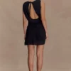 Oria Chiffon Mini Dress – Black Oria Chiffon Mini Dress – Black