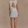 Oria Chiffon Mini Dress – White