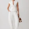 Oriana Linen Oversize Pants – White Oriana Linen Oversize Pants – White