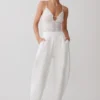 Oriana Linen Oversize Pants – White Oriana Linen Oversize Pants – White