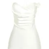Otillie Rose Halter Mini Dress – White