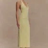 Ovina Halter Neck Knit Midi Dress – Lemon