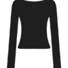Paedyn Merino Wool Ribbed Long Sleeve Top – Black Paedyn Merino Wool Ribbed Long Sleeve Top – Black
