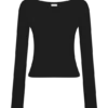 Paedyn Merino Wool Ribbed Long Sleeve Top – Black Paedyn Merino Wool Ribbed Long Sleeve Top – Black