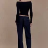 Paedyn Merino Wool Ribbed Long Sleeve Top – Black Paedyn Merino Wool Ribbed Long Sleeve Top – Black