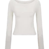Paedyn Merino Wool Ribbed Long Sleeve Top – Ivory Paedyn Merino Wool Ribbed Long Sleeve Top – Ivory