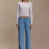 Paedyn Merino Wool Ribbed Long Sleeve Top – Ivory Paedyn Merino Wool Ribbed Long Sleeve Top – Ivory