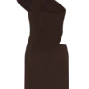 Paisley Slinky And Diamante Mini Dress – Chocolate Paisley Slinky And Diamante Mini Dress – Chocolate