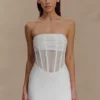 Palmer Mesh Corset Mini Dress – Ivory Palmer Mesh Corset Mini Dress – Ivory