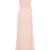 Paloma One Shoulder Knit Maxi Dress With Flowers – Baby Pink Paloma One Shoulder Knit Maxi Dress With Flowers – Baby Pink