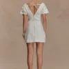 Pascale Off Shoulder Denim Mini Dress – White Pascale Off Shoulder Denim Mini Dress – White