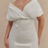 Pascale Off Shoulder Denim Mini Dress – White Pascale Off Shoulder Denim Mini Dress – White