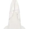Paulette Lace Trim Veil – White