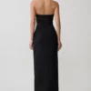 Paulina Cut Out Strapless Maxi Dress – Black