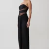 Paulina Cut Out Strapless Maxi Dress – Black