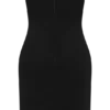 Paulina Velvet Strapless Mini Dress – Black
