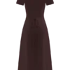 Pearson Short Sleeve Knit Midi Dress – Chocolate
