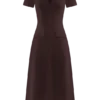 Pearson Short Sleeve Knit Midi Dress – Chocolate