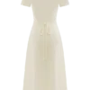 Pearson Short Sleeve Knit Midi Dress – Ivory